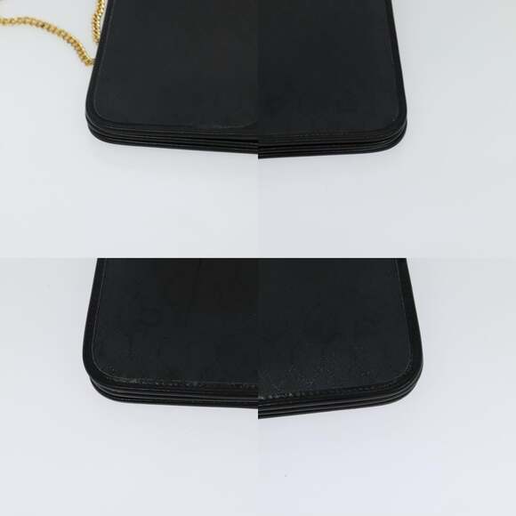 DIOR Honeycomb Canvas Chain Shoulder Bag Black Gold - Picture 10 of 12